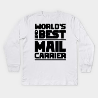 2nd best mail carrier Kids Long Sleeve T-Shirt